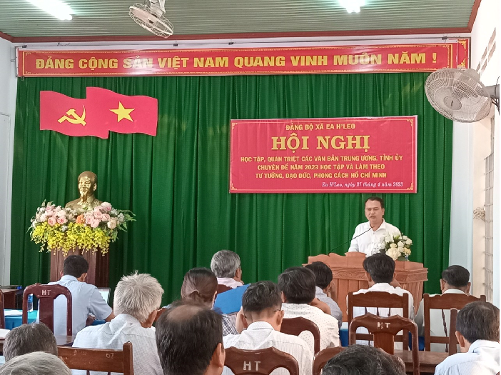Đảng bộ xã Ea H’Leo: Tổ chức Hội nghị quán triệt, triển khai các văn bản mới của cấp trên về công tác Đảng 